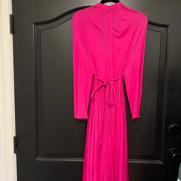 Vintage Hot Pink Jersey Gown